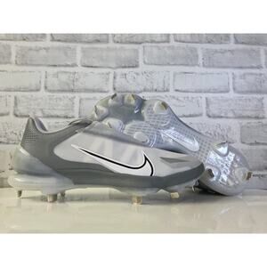 Nike Baseball Cleats Mens Size 11.5 Force Zoom Trout 8 Pro Grey White CZ5915-001